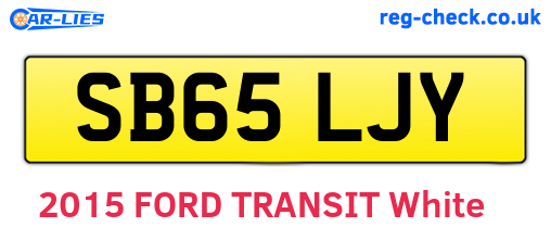 SB65LJY are the vehicle registration plates.