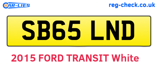 SB65LND are the vehicle registration plates.