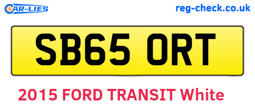 SB65ORT are the vehicle registration plates.