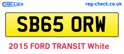SB65ORW are the vehicle registration plates.