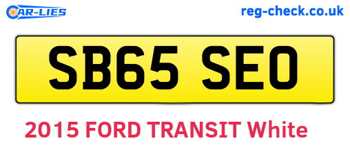 SB65SEO are the vehicle registration plates.