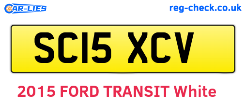 SC15XCV are the vehicle registration plates.