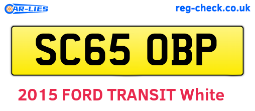 SC65OBP are the vehicle registration plates.