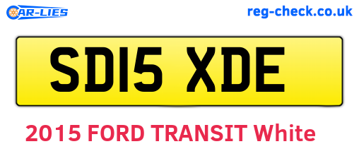 SD15XDE are the vehicle registration plates.