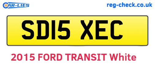 SD15XEC are the vehicle registration plates.