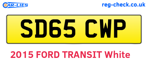 SD65CWP are the vehicle registration plates.