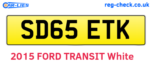 SD65ETK are the vehicle registration plates.