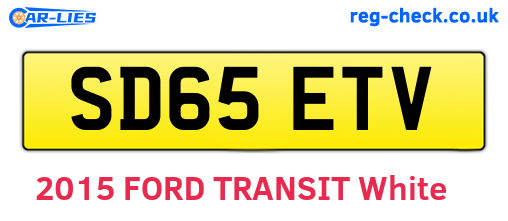 SD65ETV are the vehicle registration plates.