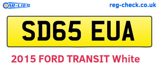 SD65EUA are the vehicle registration plates.
