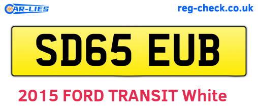 SD65EUB are the vehicle registration plates.