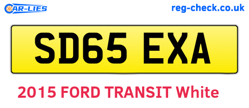 SD65EXA are the vehicle registration plates.