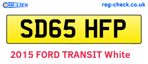 SD65HFP are the vehicle registration plates.