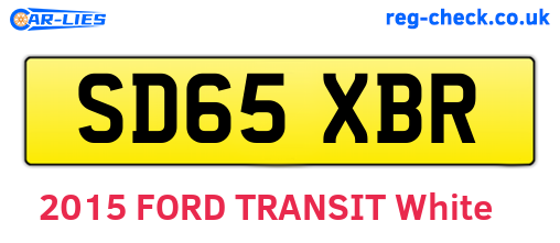 SD65XBR are the vehicle registration plates.