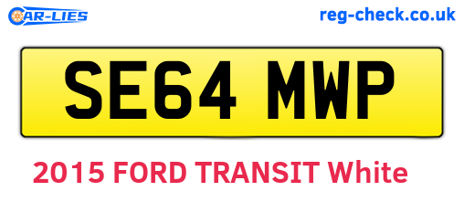 SE64MWP are the vehicle registration plates.