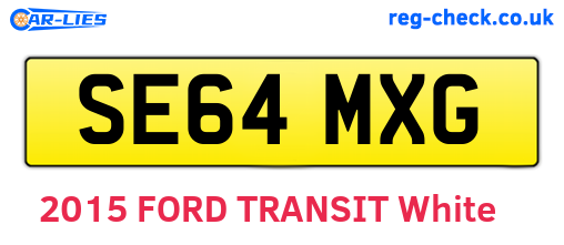 SE64MXG are the vehicle registration plates.