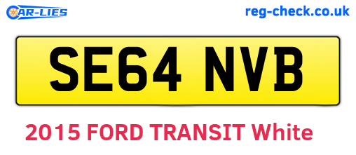SE64NVB are the vehicle registration plates.