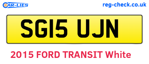 SG15UJN are the vehicle registration plates.