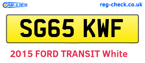 SG65KWF are the vehicle registration plates.