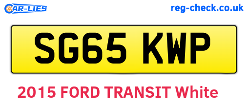 SG65KWP are the vehicle registration plates.