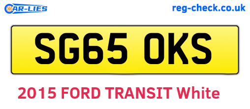 SG65OKS are the vehicle registration plates.