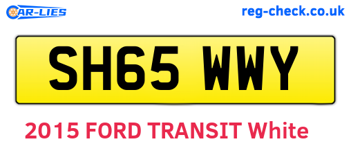 SH65WWY are the vehicle registration plates.