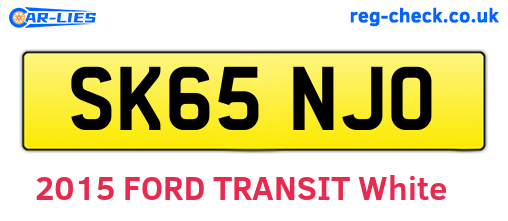 SK65NJO are the vehicle registration plates.
