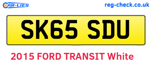 SK65SDU are the vehicle registration plates.