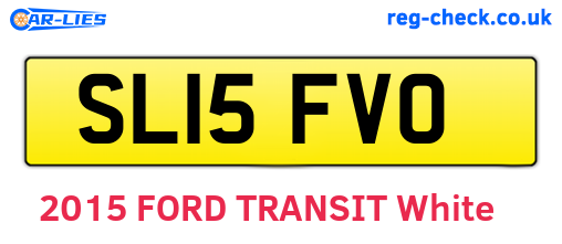 SL15FVO are the vehicle registration plates.