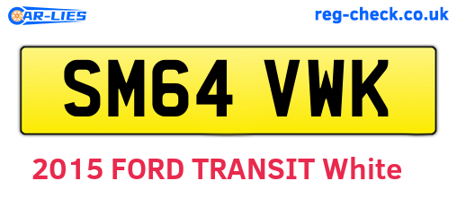 SM64VWK are the vehicle registration plates.