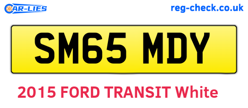 SM65MDY are the vehicle registration plates.