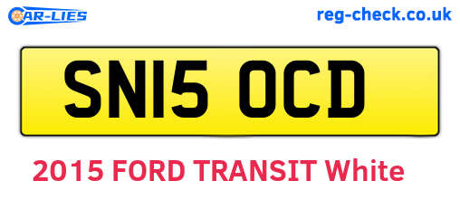 SN15OCD are the vehicle registration plates.