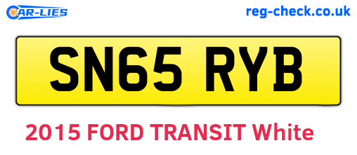 SN65RYB are the vehicle registration plates.