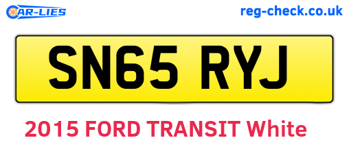 SN65RYJ are the vehicle registration plates.