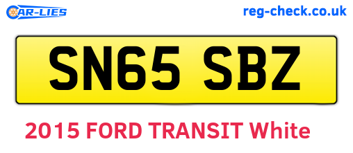 SN65SBZ are the vehicle registration plates.