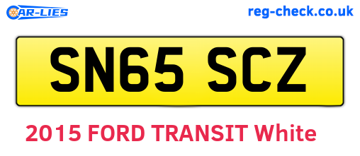 SN65SCZ are the vehicle registration plates.