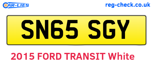 SN65SGY are the vehicle registration plates.