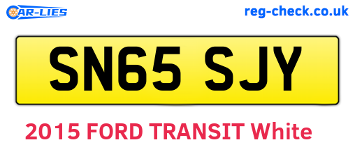 SN65SJY are the vehicle registration plates.
