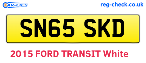 SN65SKD are the vehicle registration plates.