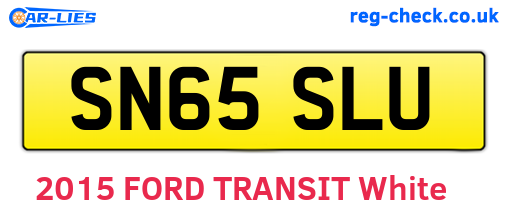 SN65SLU are the vehicle registration plates.