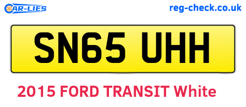 SN65UHH are the vehicle registration plates.