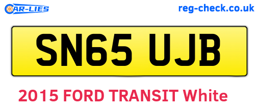 SN65UJB are the vehicle registration plates.