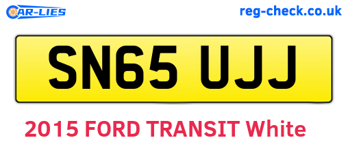 SN65UJJ are the vehicle registration plates.