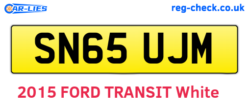 SN65UJM are the vehicle registration plates.