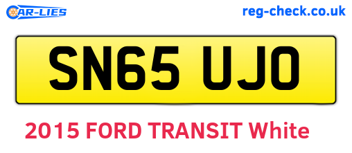 SN65UJO are the vehicle registration plates.