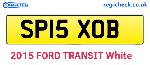 SP15XOB are the vehicle registration plates.