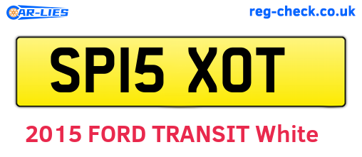 SP15XOT are the vehicle registration plates.