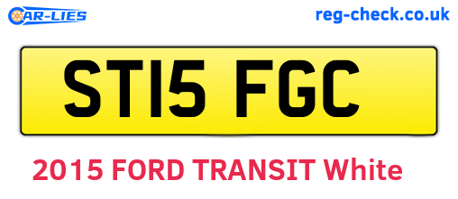 ST15FGC are the vehicle registration plates.