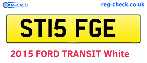 ST15FGE are the vehicle registration plates.