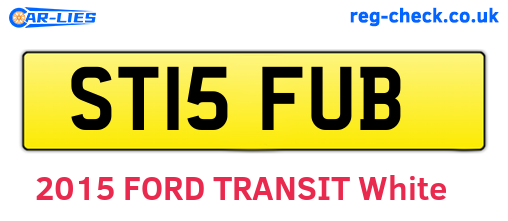 ST15FUB are the vehicle registration plates.