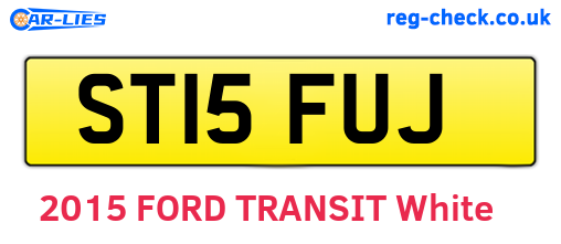 ST15FUJ are the vehicle registration plates.